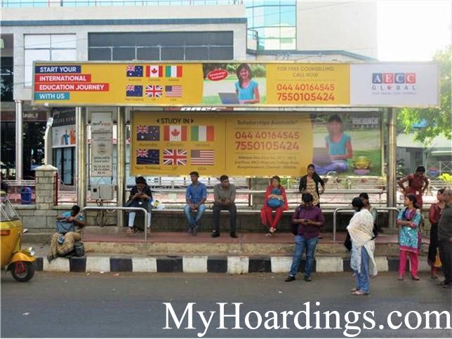 Isphani Centre Bus Stop advertising, Advertising Company Chennai, Flex Banner in Chennai